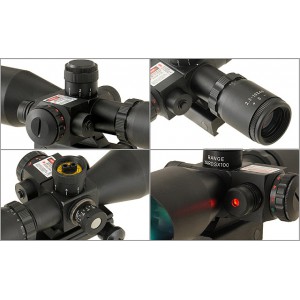 Прицел оптический (реплика) Scope 2.5-10x40 with laser [ACM]